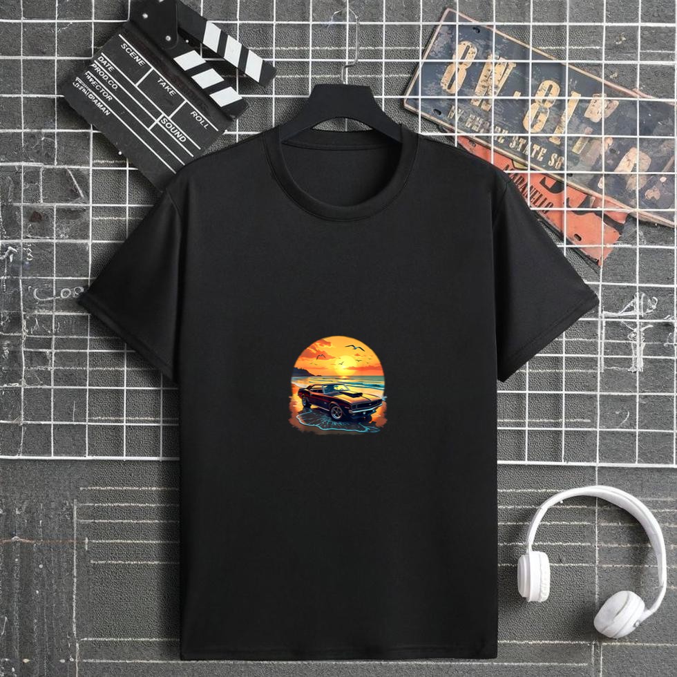Classic Muscle Car Retro Vintage Style American Car Beach T-Shirt