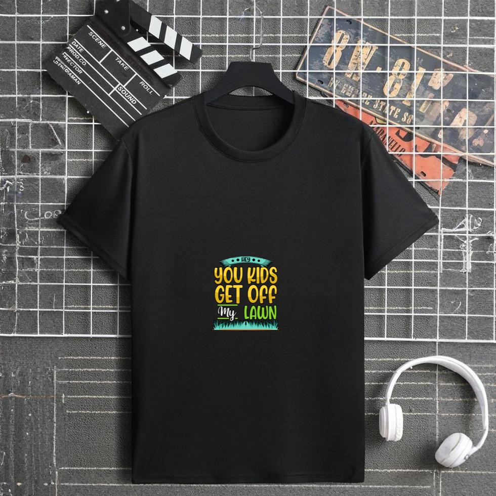 Funny Hey You Kids Get Off My Lawn Mowing Garden Planting  T-Shirt